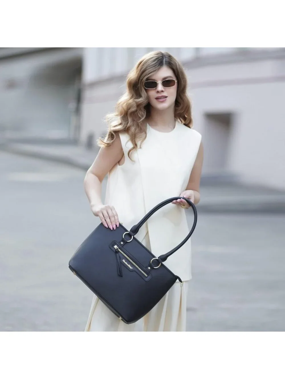 Stylish 2-Piece Tote & Crossbody Bag Set for Women - Large Shoulder Handbag with